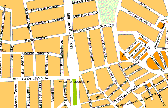 Plano de localización de la Coordinadora del Parque Oliver de Zaragoza